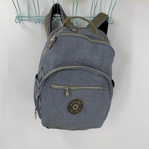 Kipling Seoul large  School Backpack gray Blue unisex